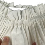 NWT NSF Niara Sz L Women's Short Sleeve Peasant Dress in White Size L Photo 9