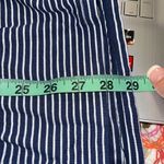 Max Studio  LONDON XS women hi low t-shirt with M short sleeve navy white striped Photo 5