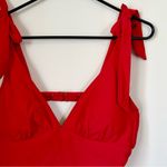 Shade & Shore NEW Vibrant Red One-Piece Swimsuit - Size: Large Photo 4