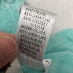 August Silk  sleeveless Aqua Sweater and Linen Top Photo 9