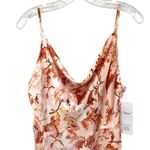 Tsher Floral Satin Midi Slip Dress New Pink Size L Photo 3