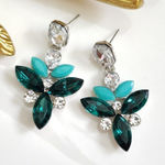 ZARA New!  Crystal Gems Post Earrings Photo 0