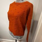 Love by Design  XS Orange Embossed 3D Polka Dot Sweater. Soft, Comfortable. Warm. Photo 1