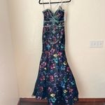 Ellie Wilde NWT  Mon Cheri strapless beaded black floral prom dress size 2 Photo 2