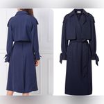 Michael Kors MICHAEL
Draped Twill Trench Coat In Midnight Blue Photo 1