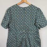 Boden Geometric Pattern Shift Mini Dress Womens 16/18R Green Short Sleeve Preppy Size undefined Photo 11