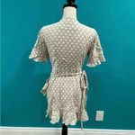 Majorelle Revolve Portia Ruffle Mini Polka Dot Cream wrap Dress in size medium Photo 3