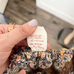 [Vintage] 70s Deadstock Floral Print Ruffle Hem Midi Shift Dress Size Medium M Blue Photo 10