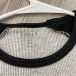 Brandy Melville  Los Angeles Ribbed Baseball Short Sleeve Tee Gray Black (OS) Photo 2