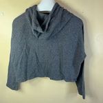 Madewell Women's Cropped Heathered Gray Hoodie Sweatshirt Size Medium Athleisure Photo 5