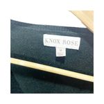 Knox Rose Cardigan Sweater Womens M Ruffle Wrap Front Black Long Sleeve Boho Photo 2