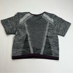 Athleta Womens Size Small Grey Gray Purple Impact Crop Top Shirt Compression Photo 4