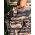 Lug Travel Puddle Jumper Packable Tote Bag Lightweight Purple Gray Striped Brown Photo 1