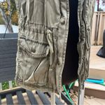 Max jeans  Women’s Army Olive Green Tencel Utility Vest Size XS Cargo Pockets Photo 3