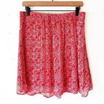 Ella Moss  Red Boho Print Mini Skirt Lined Size Large Photo 1