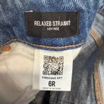 EXPRESS Blue Distressed Relaxed Straight Low Rise Jeans Sz 6R Photo 5