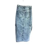 Love, Fire Sz 1 Denim Blue Cargo Maxi Pocket Boho Skirt Photo 1