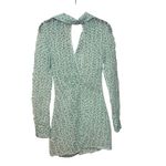 For Love & Lemons Green Polka Dot Drea Long Sleeve Mini Dress Size Small Photo 4