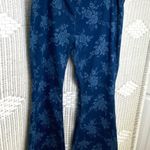 We The Free Free People Floral Jacquard Flare Jeans Blue Boho Size 31 Photo 0