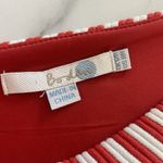 Boden Women's Dress Knit Striped Pockets Red White V Neck Tomato Girl US 8 Lined Photo 7