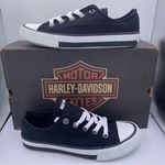 Harley Davidson zia black canvas women sneakers Size 8 Photo 10