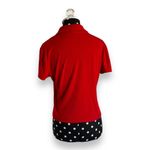 No Boundaries  NoBo‎ Juniors Womens Top Sz L 11 13 Red Zip Up Polo Ribbed Knit Photo 2