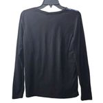 Christopher & Banks Abstract Print Long Sleeve Top Blouse Black Blue S Photo 1