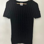 Kate Hill  Cable Knit Crewneck Sweater Top Sz M Photo 0