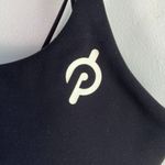 Peloton Black Logo Strappy Back Sports Bra Photo 3