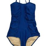 Cabana Life Blue Ruched One Piece Swimsuit Photo 0