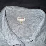 Grey cropped and collared sweatshirt top Gray Photo 1
