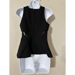 Kendall + Kylie Black Lace‎ Up Peplum Cut Out V Neck Sleeveless Top XS Photo 5