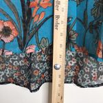 Anthropologie Figueroa & Flower Sheer Floral V-neck Long-sleeved sheer Blouse size medium boho Photo 8