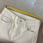 MOTHER The Mid Dazzler Crop Fray In Cream Puff Jeans Size 24 Photo 8