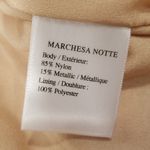 💕MARCHESA NOTTE💕 Glitter Ruffle Asymmetric Cocktail Dress ~ Champagne 2 NWT Gold Photo 11