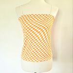 Faded Rose Orange Checkered Stretch Cami Top Size XL Photo 1
