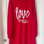 Red Longsleeve Hoodie Dress Size XL Photo 0
