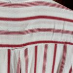 Hannah Red and White Striped Shirt Size M Photo 9