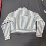 American Eagle  Women's Blue Striped Jacket Oversized Cropped Size XS Photo 5