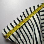 ALC Frank A.L.C. Black White Stripe Ruffle Short Sleeve Carrie Shirt Women's size Medium Photo 7