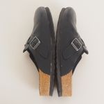 Birkenstock Boston Shoes Women's 38 Size 7- 7.5 Black Leather Soft Footbed Clogs Photo 6