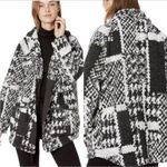 prAna Women’s "Sakari" Jacket Oversized Wool Blend Knit Textured Black & White S Photo 0