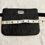 Michael Kors Black MK Logo Designer Belt Bag Fanny Pack Waist Bag Photo 3