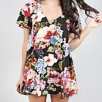 Show Me Your Mumu  Kylie Mini Dress Country Garden Black Floral Size Medium Shift Photo 0