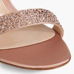 Gianvito Rossi Portofino Swarovski Crystal Rhinestone Sandal Heels Rose Gold 39 Photo 1