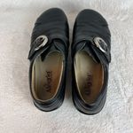 Alegria Leather Shoes 9/9.5 Womens 39 EU Khloe Black Nappa Buckle Wedge Photo 3