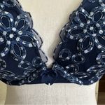 Aerie  Brooke‎ Bra 36D Floral Lace Scallop Trim Blue Bra Photo 4