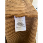 Nine West  Ribbed Knit Midi Dress Tank Camel S Preppy Minimalist Resort Neutral Photo 4