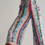Anthropologie  Calais Floral Patchwork Boho Bohemian Wide Leg Jumpsuit Photo 0