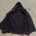 Karen Scott  Black Sport Sweater Hoodie Button Down Cotton Blend Size Medium Photo 3